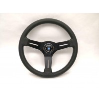 6070.33.2091 VOLANTE NARDI RAZZE NERE ANODIZZATE PELLE TRAFORATA NERA Ø 330mm