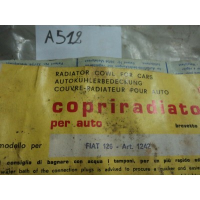 A512 - COPRIRADIATORE IN GOMMA FIAT 126-0