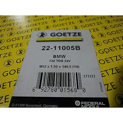A728 - GOETZE 22-11005B - KIT BULLONI TESTA 14 PZ M12 X 1.50 X 146.5 BMW 730 24V-0