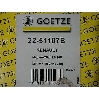 A742 - 22-51107B - SERIE KIT BULLONI TESTA M10 X 1.50 X 117  RENAULT MEGANE CLIO-0