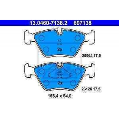 B1115 - 13.0460-7138.2 ATE - KIT PASTIGLIE PASTICCHE FRENO JAGUAR XK8 XJS XJ 
