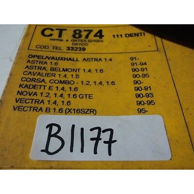B1177 - CINGHIA DISTRIBUZIONE CT874 111 DENTI OPEL ASTRA CORSA KADETT E VECTRA-0