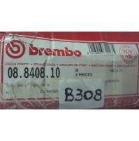 B308 - COPPIA DISCHI FRENO BREMBO 08.8408.1 - AUDI VOLKSWAGEN A4 PASSAT