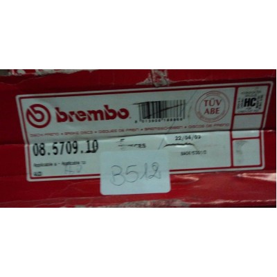 B512 - BREMBO 08.5709.10 COPPIA DISCHI FRENO ANTERIORI AUDI 80 