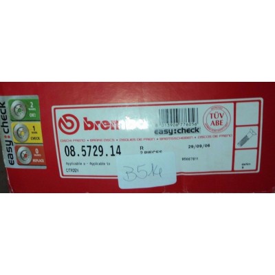 B514 - BREMBO 08.5729.14 COPPIA DISCHI FRENO POSTERIORI CITROEN XANTIA