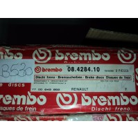 B530  - BREMBO 08.4284.10 COPPIA DISCHI FRENO ANTERIORI RENAULT 18 FUEGO 