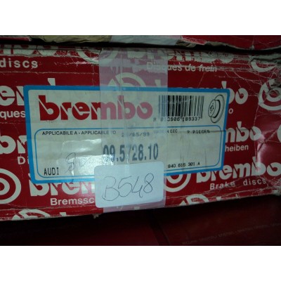 B548 - BREMBO 09.5728.10 COPPIA DISCHI FRENO ANTERIORI AUDI 80