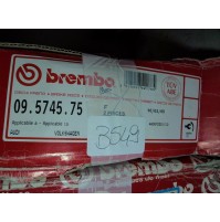 B549 - BREMBO 09.5745.75 COPPIA DISCHI FRENO ANTERIORI AUDI A4 A6 vw passat 