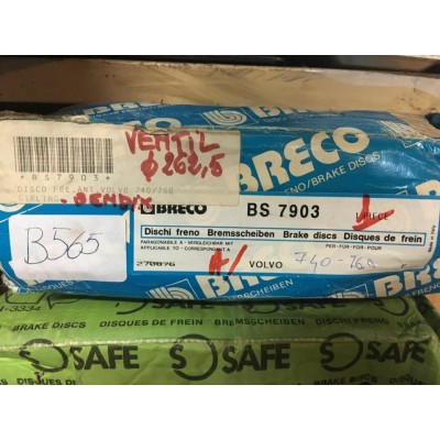 B565 - BRECO BS7903 - DISCO FRENO VOLVO 740 760 262.5mm