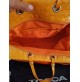 BORSA Grande DONNA TOSCA BLU Bag Fiocco Orange Tessuto E Pelle Di Bovino 
