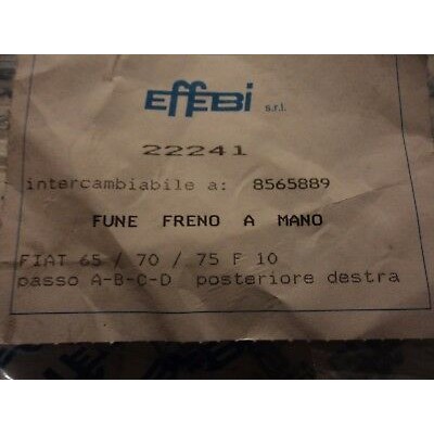 C1141 - 22241 EFFEBI 8565889 - CAVO FUNE FRENO A MANO - FIAT 65 70 75 F10 DX -0