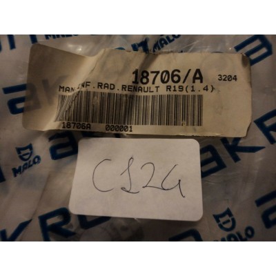 C124 - MALO 18706/A - MANICOTTO INFERIORE RADIATORE RENAULT 19 -0