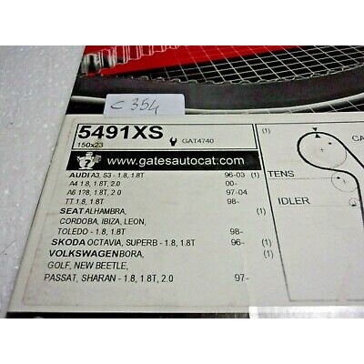 C354- CINGHIA DISTRIBUZIONE 5491XS AUDI A3 A4 A6 SEAT IBIZA LEON CORDOBA 1.8 2.0-0