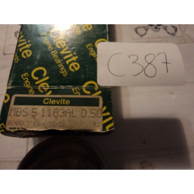 C387 - KIT SERIE BRONZINE BANCO CLEVITE MBS/5 1183 AL 0.50 RENAULT 5 6 12 15-0