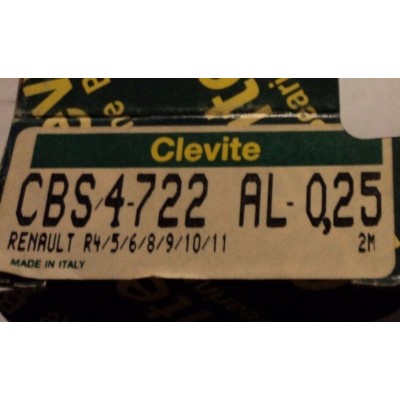 C410 KIT SERIE BRONZINE BIELLA CLEVITE CBS/4 722 AL 0.25 RENAULT 4 5 6 8 9 10 11-0