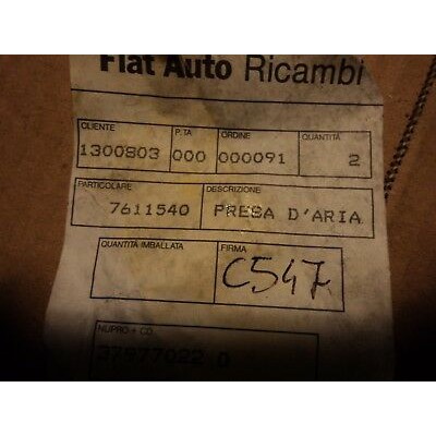 C547 - PRESA ARIA BOCCHETTA ORIGINALE FIAT 7611540 TIPO-0