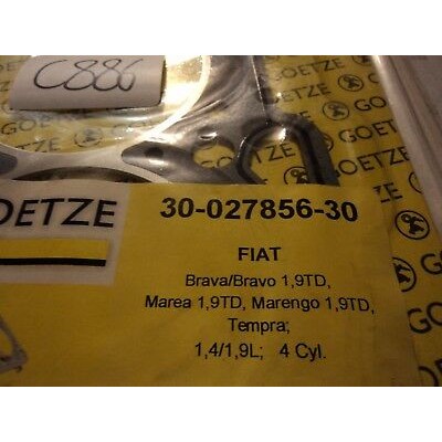 C886 - 30-027856-30 GOETZE GUARNIZIONE TESTATA TESTA FIAT TEMPRA BRAVA 1.9 TD-0