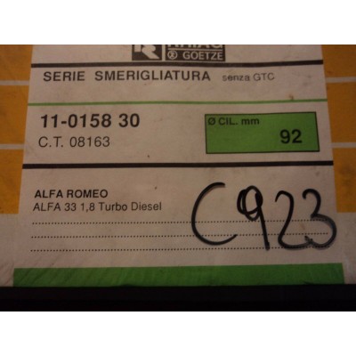 C923 - RHIAG 11-0158-30 - GUARNIZIONI SMERIGLIO ALFA 33 1.8 TD  Ø92mm