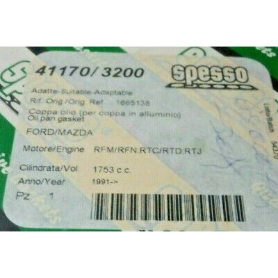 C938 - 41170/3200 - GUARNIZIONE COPPA OLIO FORD MAZDA 1665138 RFM RFN RTC RTD-0