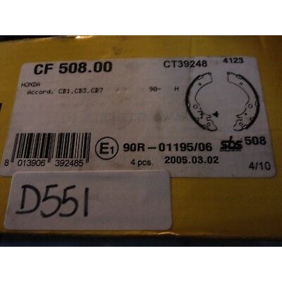 D551 - CF508.00 - KIT SERIE GANASCE FRENO - HONDA ACCORD -0
