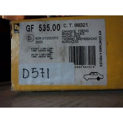 D571 - KIT SERIE GANASCE FRENO - RHIAG GF535.00 - FORD ESCORT ORION -0