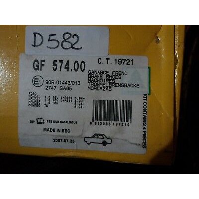 D582 - KIT SERIE GANASCE FRENO - RHIAG GF574.00 - FORD MONDEO-0