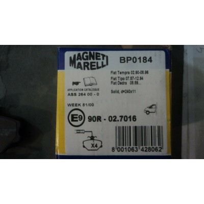 D603 § MARELLI BP0184 Fiat Panda Tipo Tempra Uno KIT PATTINI PASTICCHE FRENO-0