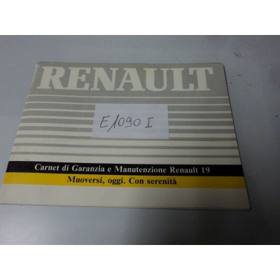 E1090I - LIBRETTO USO E MANUTENZIONE RENAULT 19