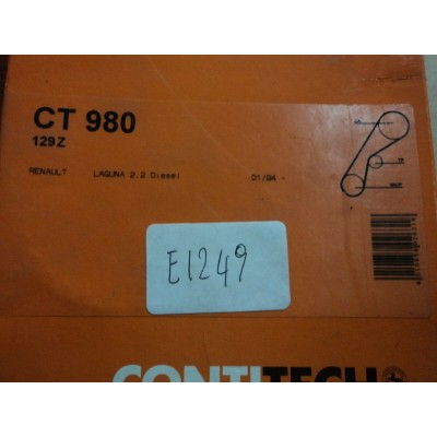 E1249 - CINGHIA DISTRIBUZIONE - 129 DENTI - CT980 - RENAULT LAGUNA 2.2 diesel 