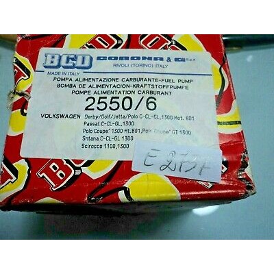 E2736 - 2550/6 bcd POMPA FUEL PUMP CARBURANTE VW POLO DERBY GOLF JETTA 1.1 1.3-0