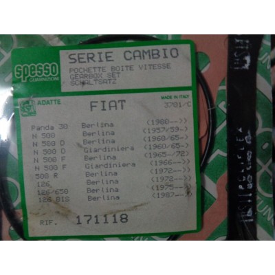 E3089 - KIT SET SERIE GUARNIZIONI CAMBIO FIAT PANDA 30 500 D F R 126 171118-0