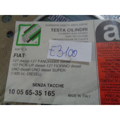 E3100 - GUARNIZIONE TESTA TESTATA FIAT 127 UNO FIORINO DIESEL 100565-35165
