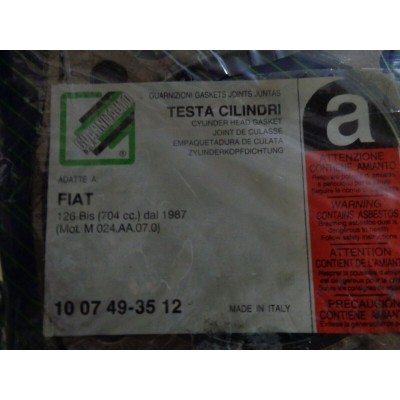 E3108 - GUARNIZIONE TESTA TESTATA FIAT 126 704cc BIS DAL 1987 100749-3512-0