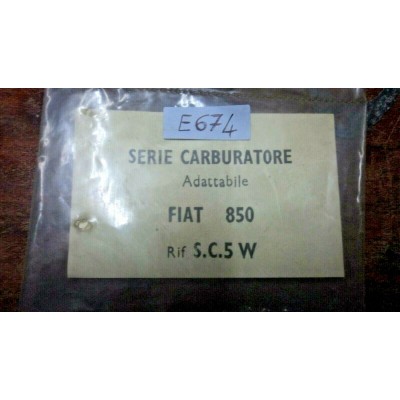 E674 -- KIT REVISIONE RIPARAZIONE CARBURATORE FIAT 850 S.C.5 W-0