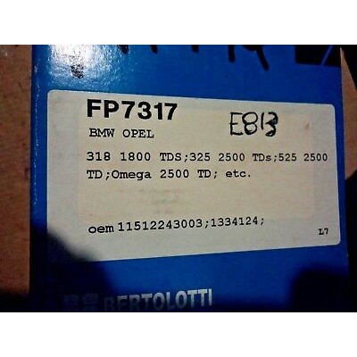 E813 - WATER PUMP - POMPA ACQUA - FP7317 BMW 318 325 TDS 525 OMEGA OPEL 1334124-0