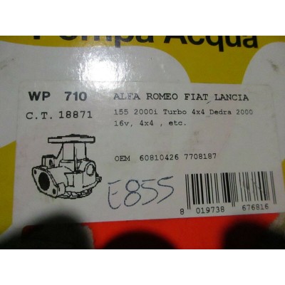 E855 - WP710 POMPA ACQUA WATER PUMP ALFA FIAT LANCIA 155 DEDRA 60810426-0