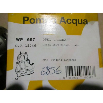 E856 - WP657 POMPA ACQUA WATER PUMP OPEL ASTRA CORSA 1500-0
