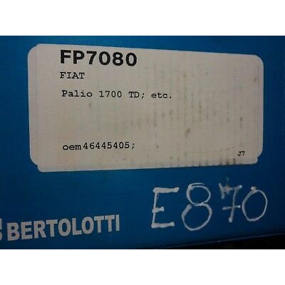E870 - WATER PUMP - POMPA ACQUA FP7080 FIAT PALIO 1.7  TD PUNTO 46445405-0