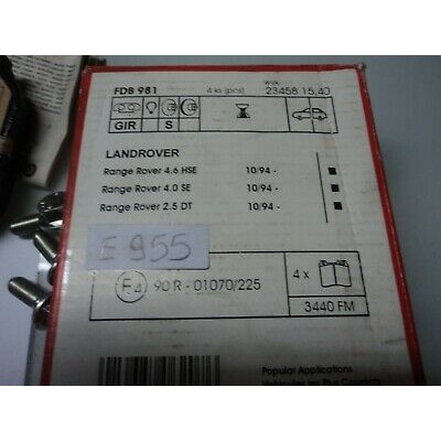 E955 - SET PASTIGLIE PATTINI FRENI - LAND ROVER RANGE ROVER 2.5 4.0 4.6 POST-0