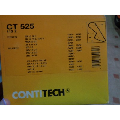F1320C -- CINGHIA CT525 113 DENTI citroen BX VISA 1.6 GTI ZX PEUGEOT 205 1.6 1.9