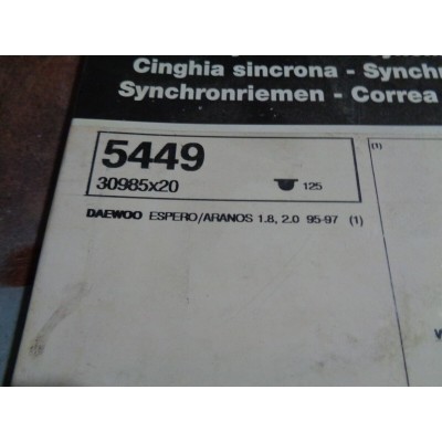 F1322D -- CINGHIA 5449 30985 125 DENTI DAEWOO ESPERO ARANOS 1.8 2.0 95-97-1
