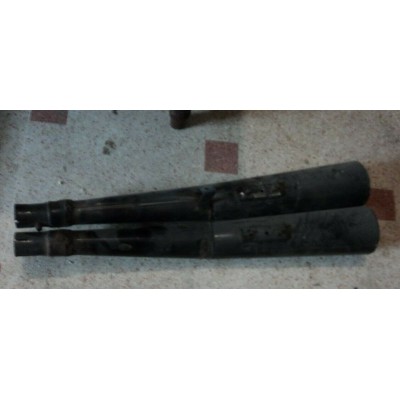 F1385 - COPPIA MARMITTE MOTO HONDA BMW KAWASAKI Z100 400 FOUR RACE CAFE