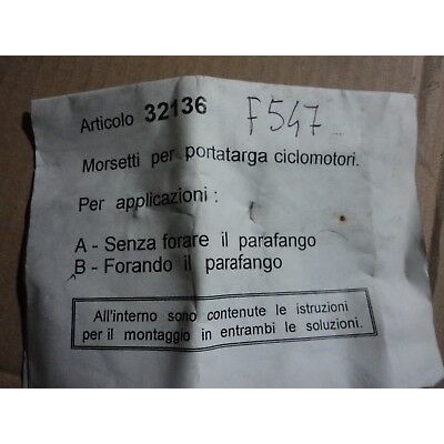 F547 - MORSETTO PER PORTATARGA CICLOMOTORI UNIVERSALE -0