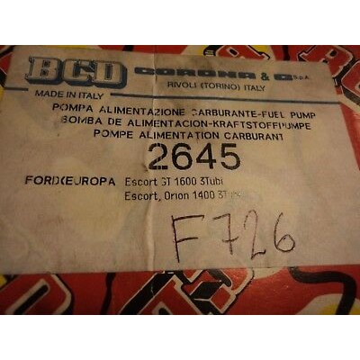 F726 - POMPA BENZINA FUEL PUMP - FORD ESCORT GT 1600 1.6 ORION BCD 2645 SIERRA-0