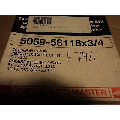 F793 - 5059-58118X3/4 CINGHIA CITROEN CX PEUGEOT 505 RENAULT FUEGO 18 21 25-0