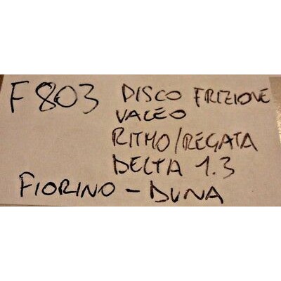 F803 - DISCO FRIZIONE VALEO REGATA DUNA FIORINO RITMO DELTA 1.3-0