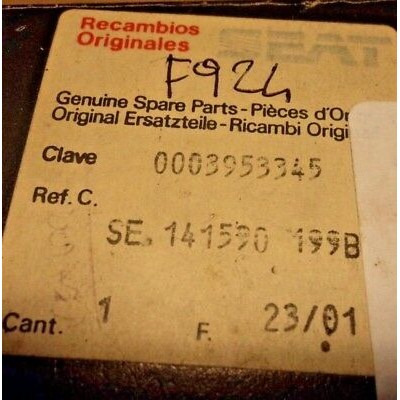 F924 - ADESIVO ORIGINALE SEAT SE141590199B IBIZA-0