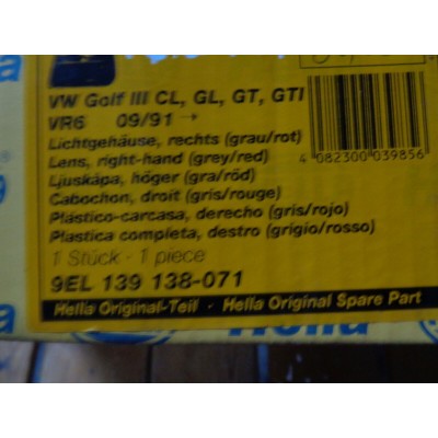 M10204 - FANALE POSTERIORE DESTRO DX VOLKSWAGEN GOLF III 9EL139138071-1