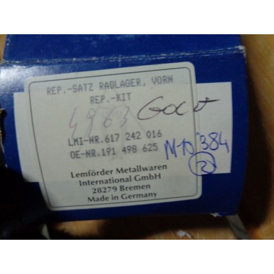 M10384 - 191498625 KIT CUSCINETTO RUOTA VOLKSWAGEN GOLF 3 MKIII MK3-0