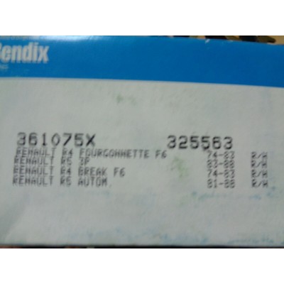 M10634 - KIT SET SERIE GANASCE FRENI 325563 RENAULT 4 R4 5 R5-0